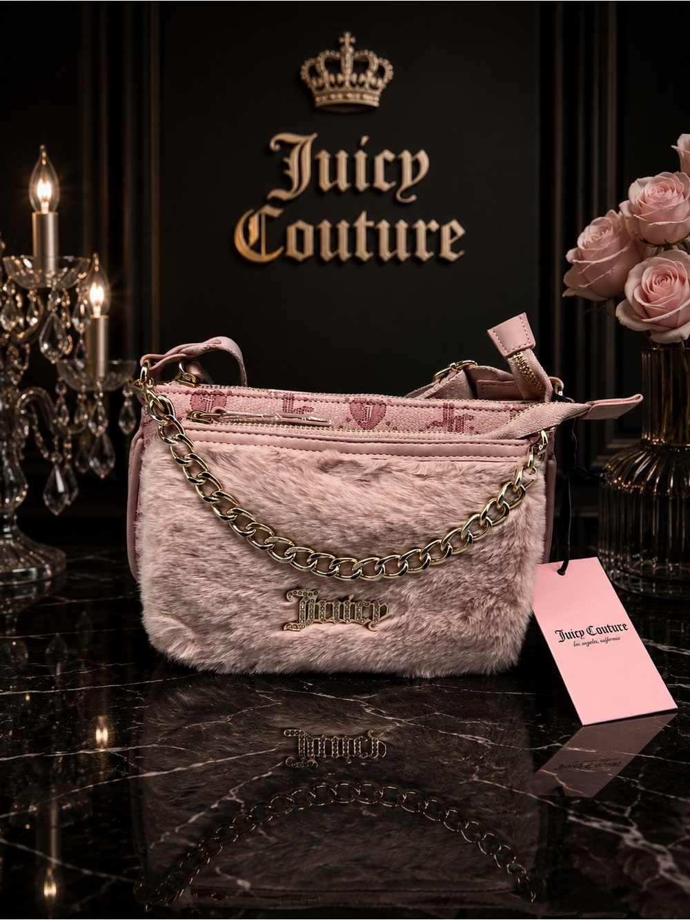 Juicy couture double trouble crossbody purse